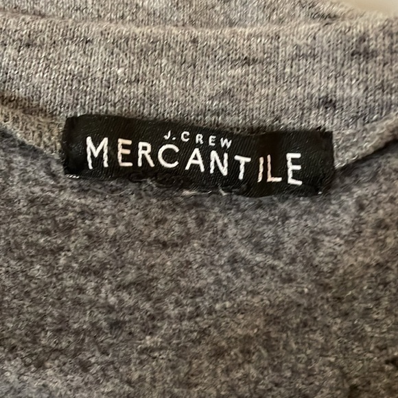 J Crew Mercantile women’s large sweatshirt top grey ruffle long sleeve essential - Picture 6 of 7